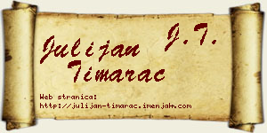 Julijan Timarac vizit kartica
